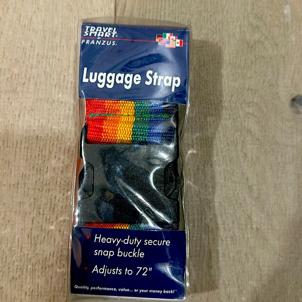 Travel Smart by Franzus rainbow luggage strap 
New never removed from package